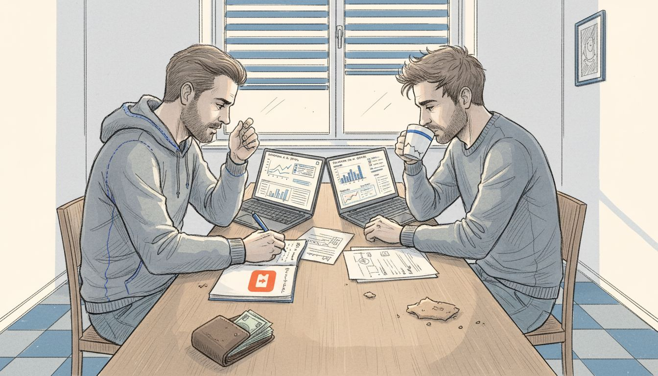 Deux joueurs débattent des différentes cotes proposées pour un pari.