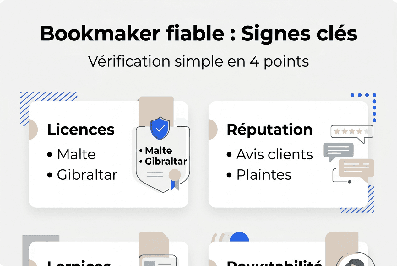 Infographie : comment reconnaître un bookmaker fiable ?