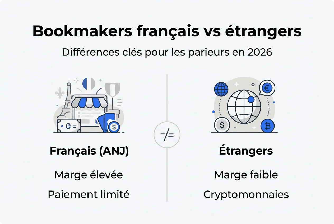 Infographie : le match entre les sites de paris français et internationaux
