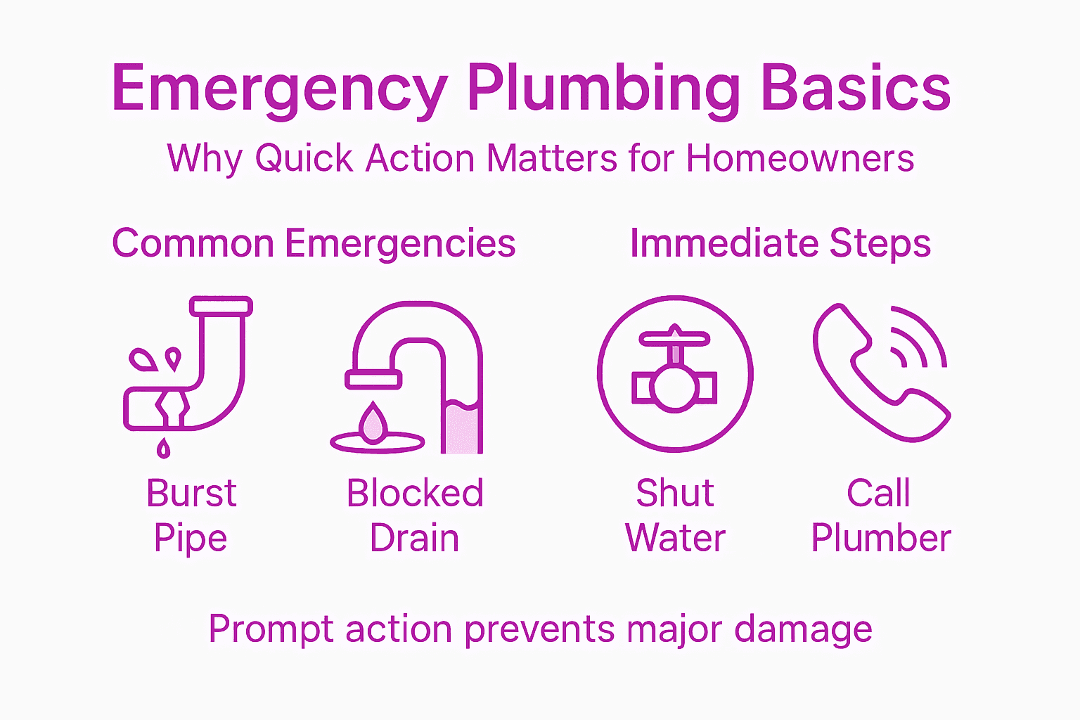 Infographic emergency plumbing essentials quick tips