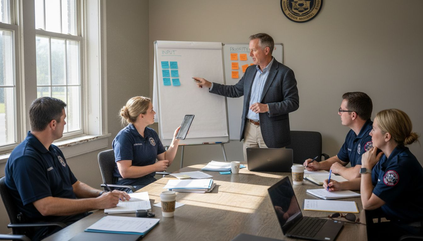 Stakeholders engaging in planning workshop