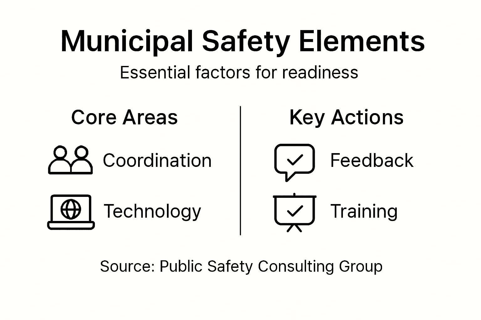Infographic showing public safety strategy elements