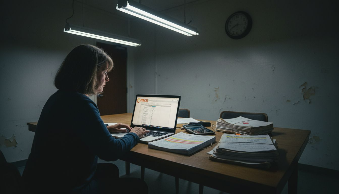 EMS analyst reviewing service data