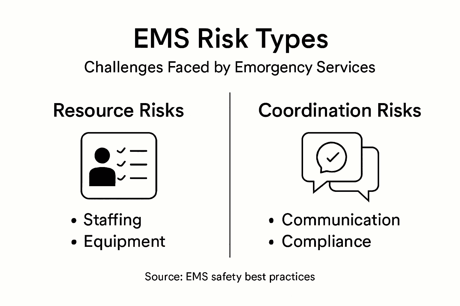 Infographic on EMS operational risk types