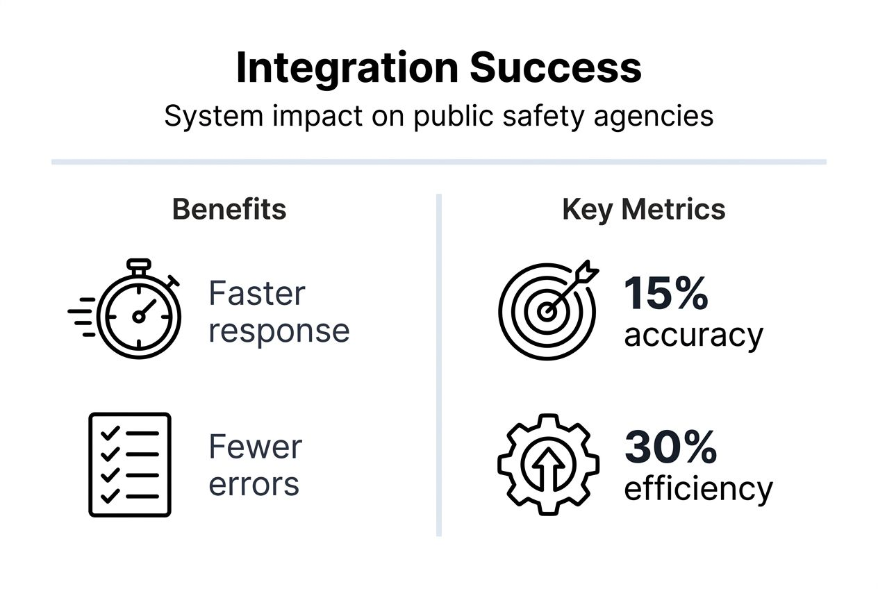 Infographic shows integration benefits and agency metrics