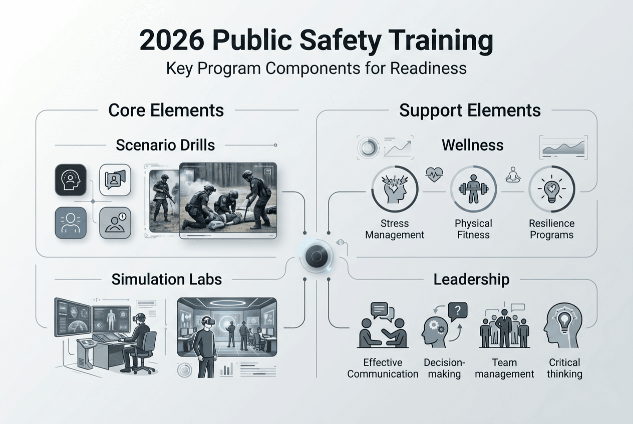 Infographic with core and support training elements