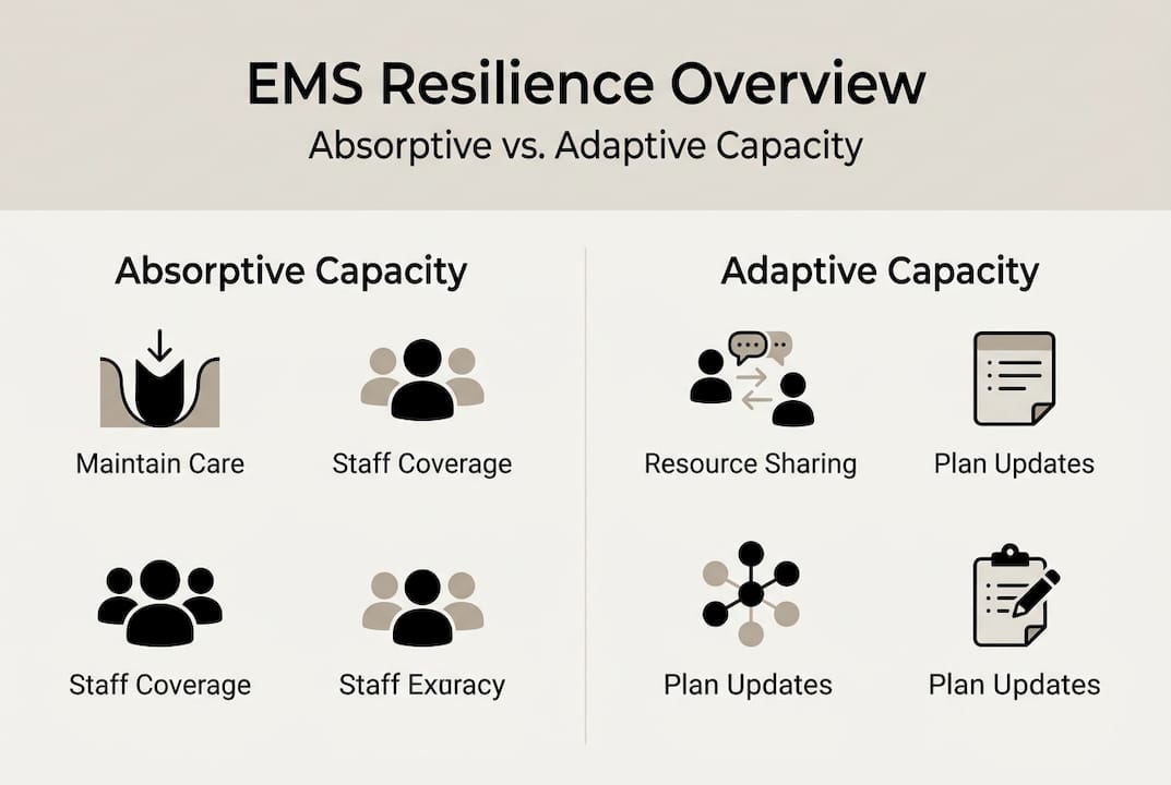 Infographic on EMS absorptive and adaptive capacity