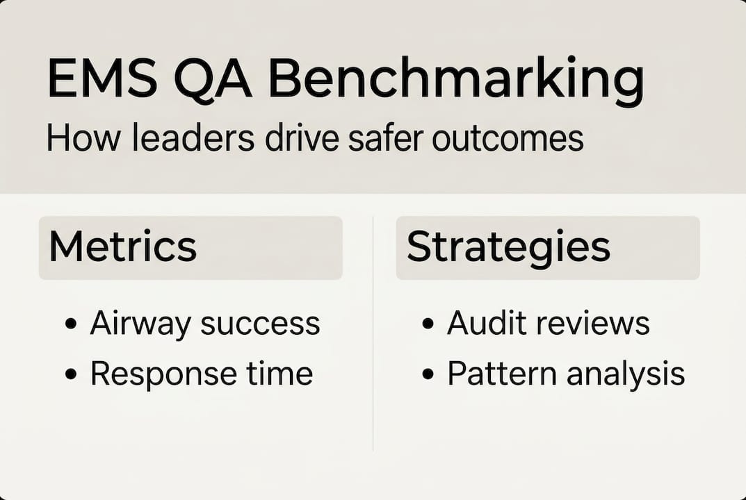Infographic of EMS QA metrics and strategies