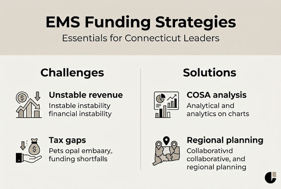 Infographic on EMS funding challenges and solutions