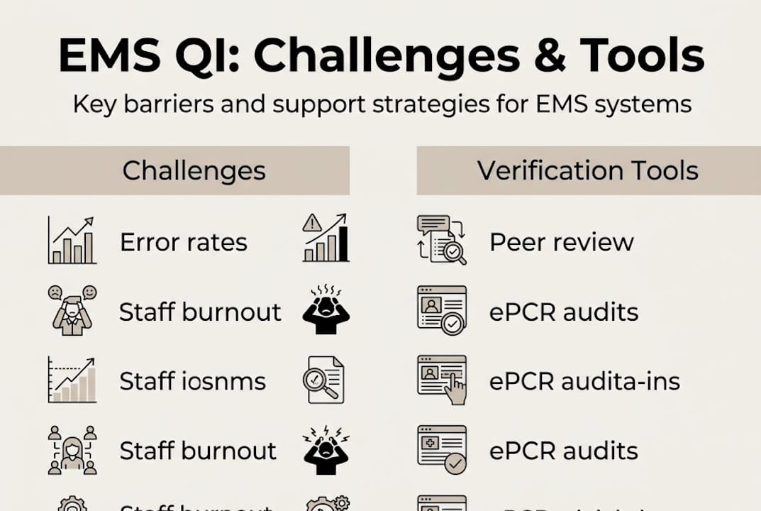 Infographic of EMS challenges and verification tools