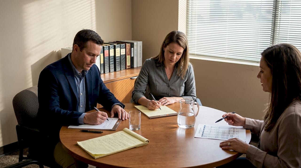 Consultants interviewing dispatch supervisor