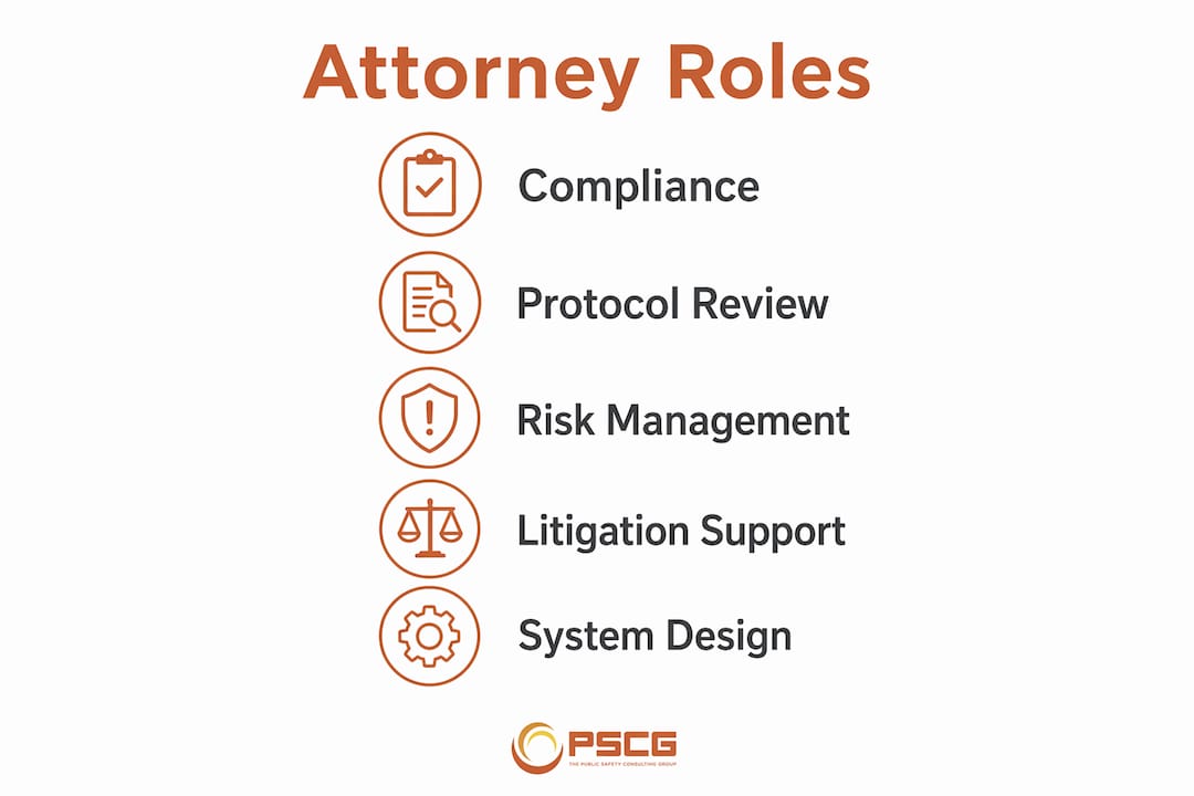 Infographic illustrating attorneys' key roles in EMS