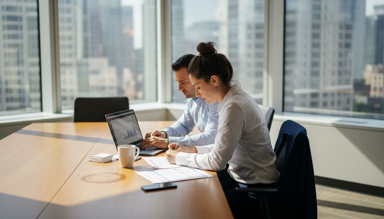 Sales team collaborating with sales automation tools