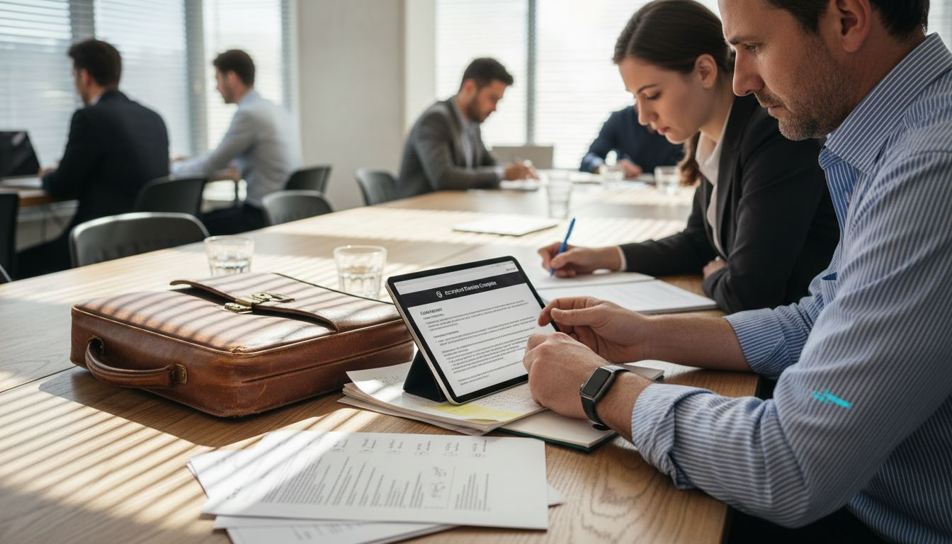 Broker reviews encrypted files with colleague