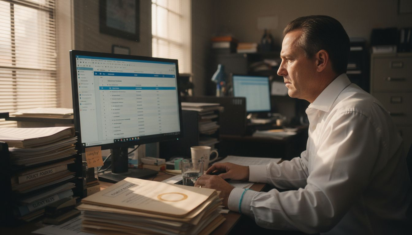 Agent reviewing CRM lead scoring results