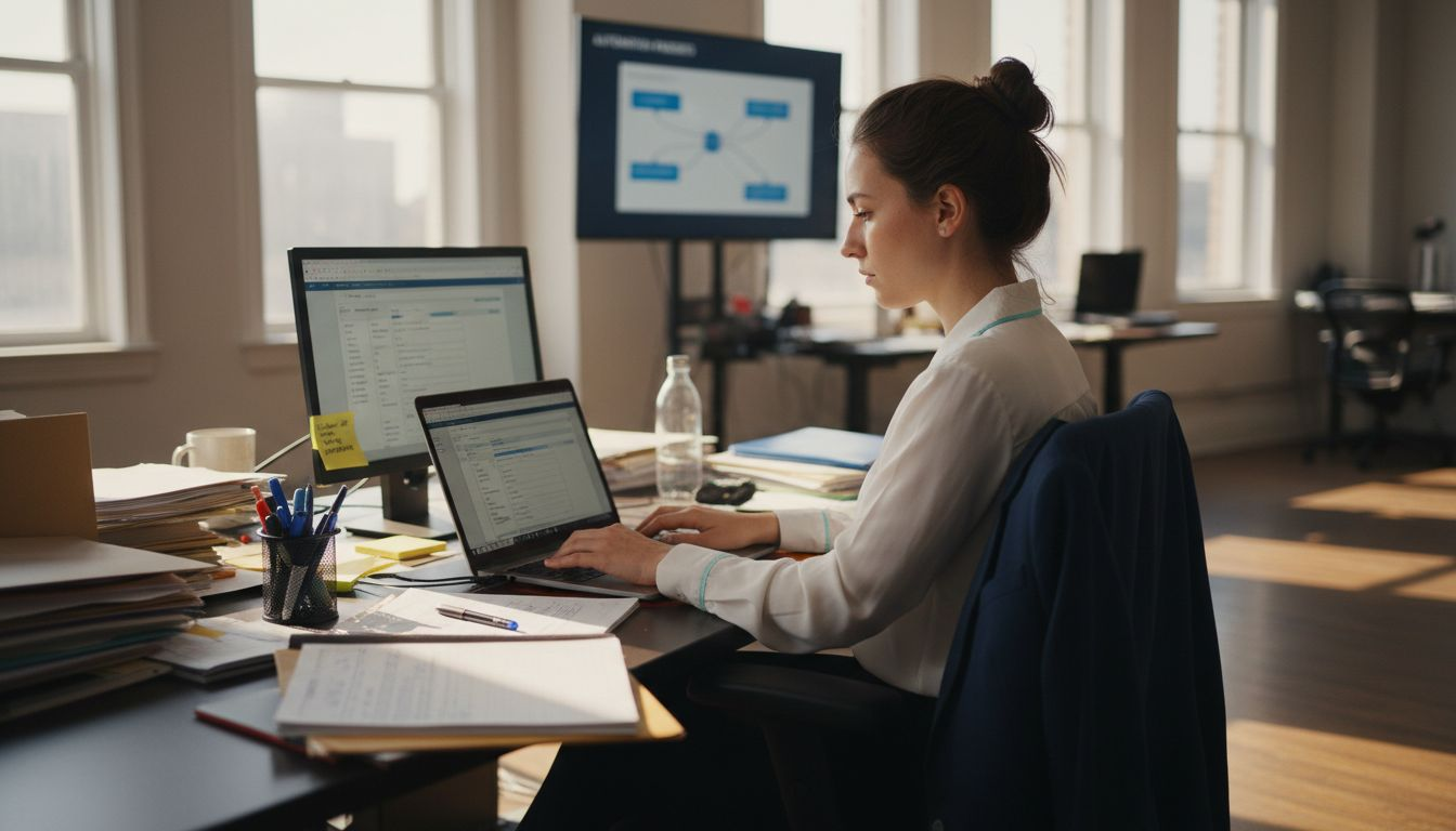 Staff entering notes into CRM system