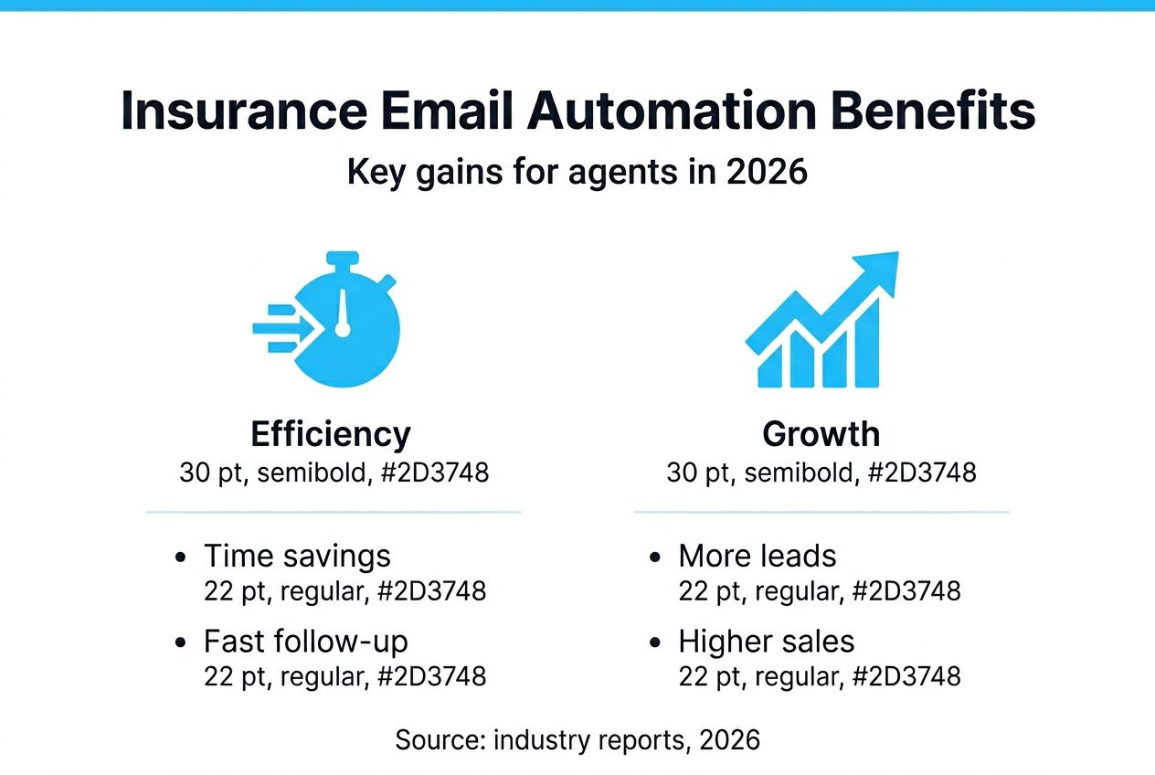 Infographic of email automation benefits for agents