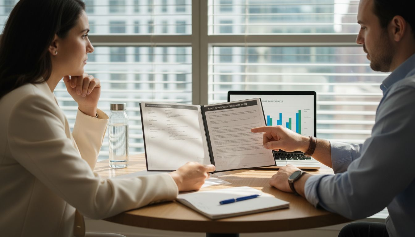 Client reviews personalized insurance policy with agent