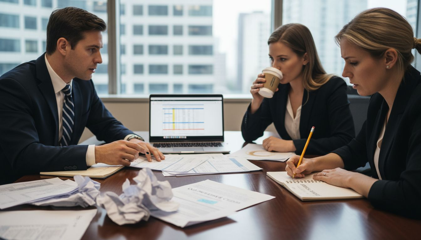 Team reviewing messy insurance data for AI