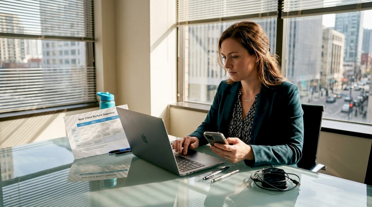 Agent manages automated nurturing at conference table