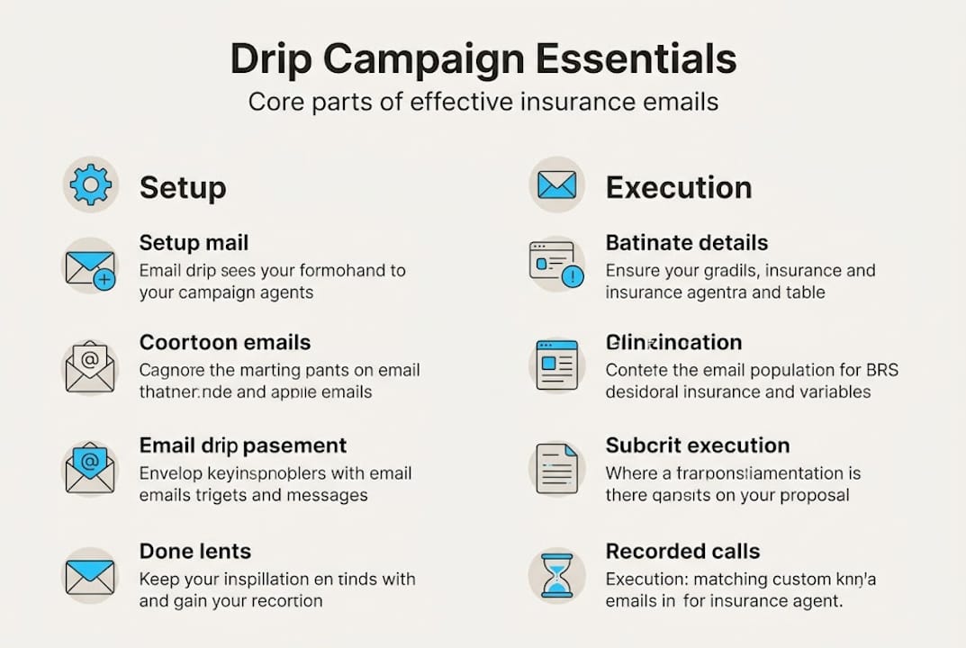 Infographic core elements of insurance drip campaigns