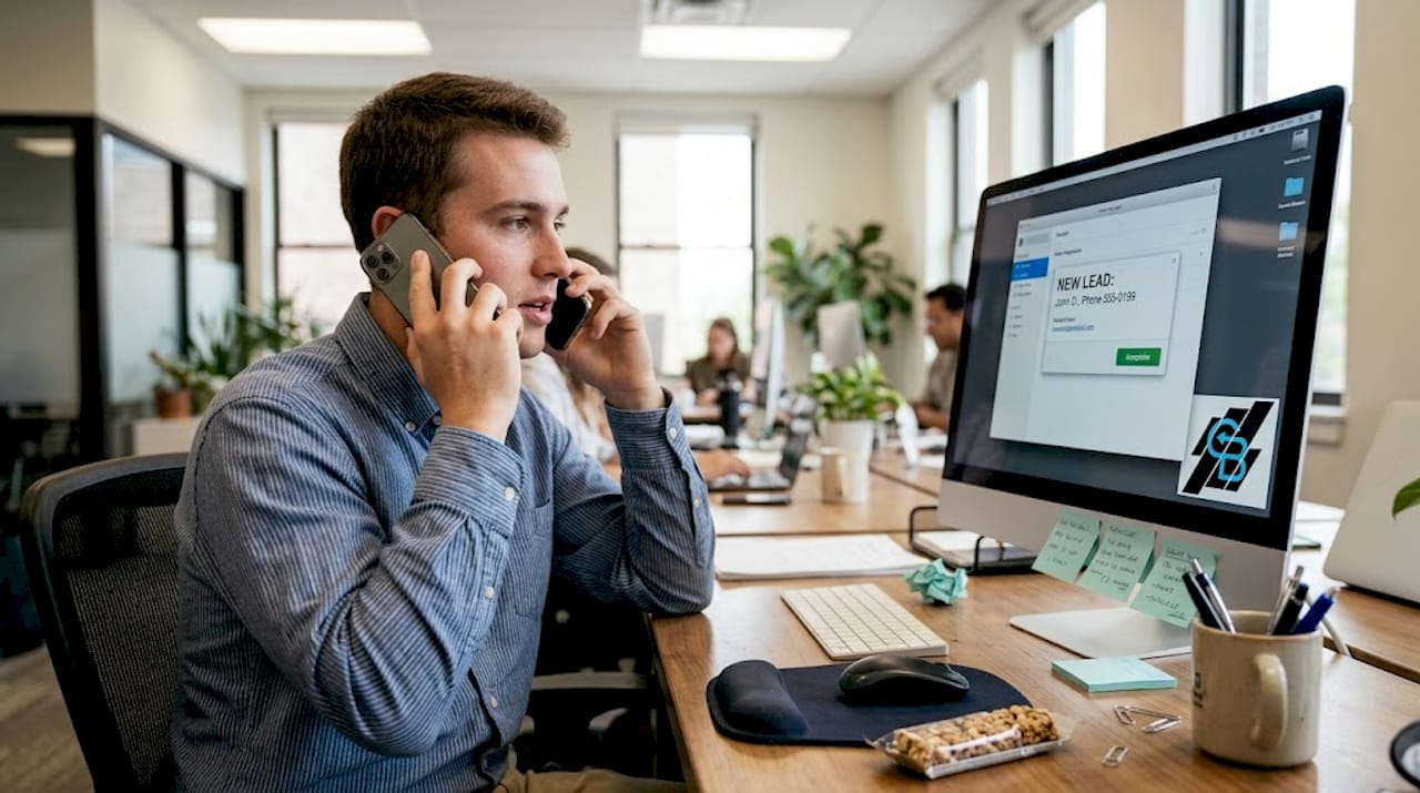 Agent making immediate phone call follow-up