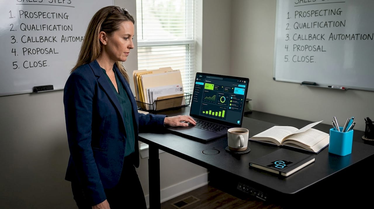 Agent managing AI automation from home office