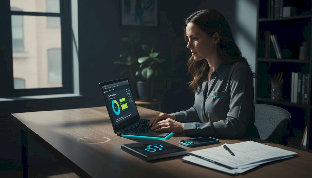 Broker using AI dashboard for reputation analytics