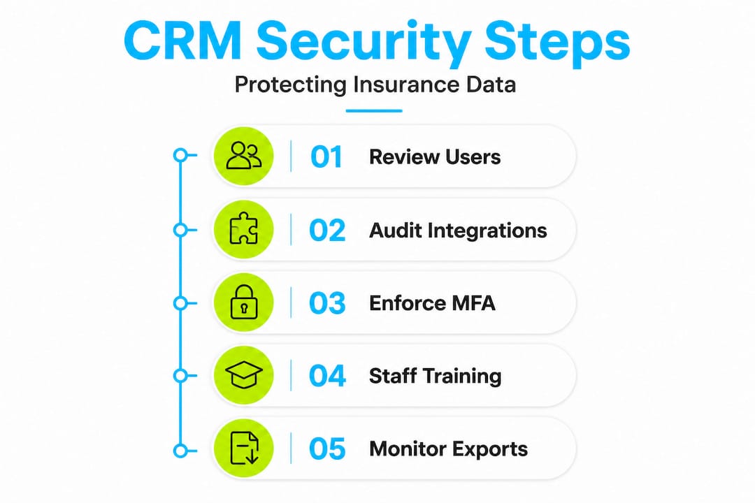 Infographic shows top five CRM security steps