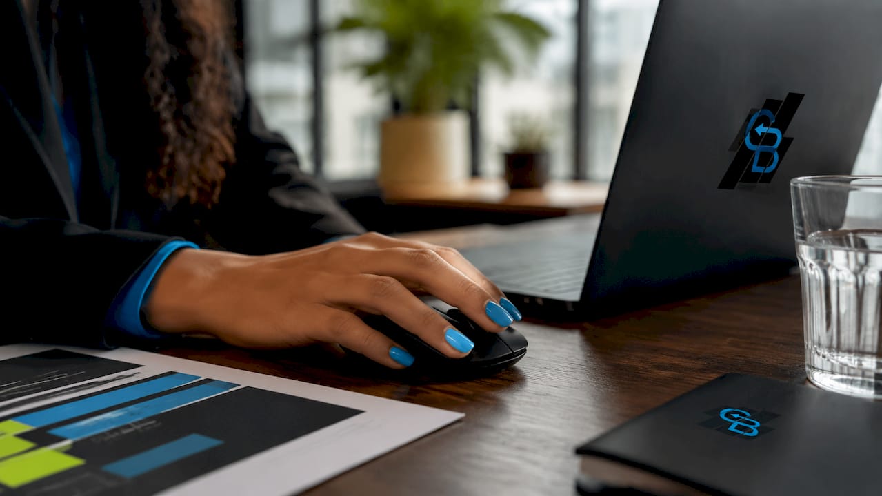 Close-up of hand testing CTA conversion