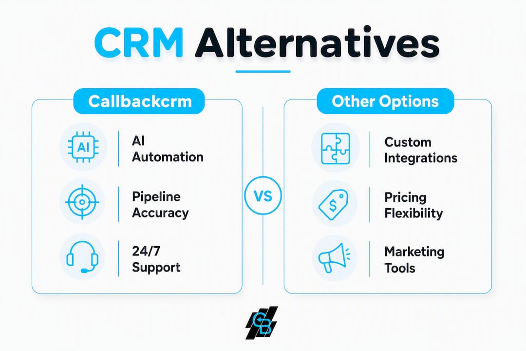 Infographic comparing Callback24.io alternatives features and benefits