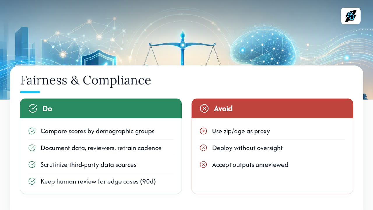 How Do You Keep AI Lead Scoring Fair and Compliant? — overview diagram