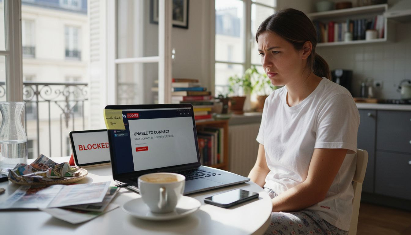 Frustrated expat seeing streaming region block