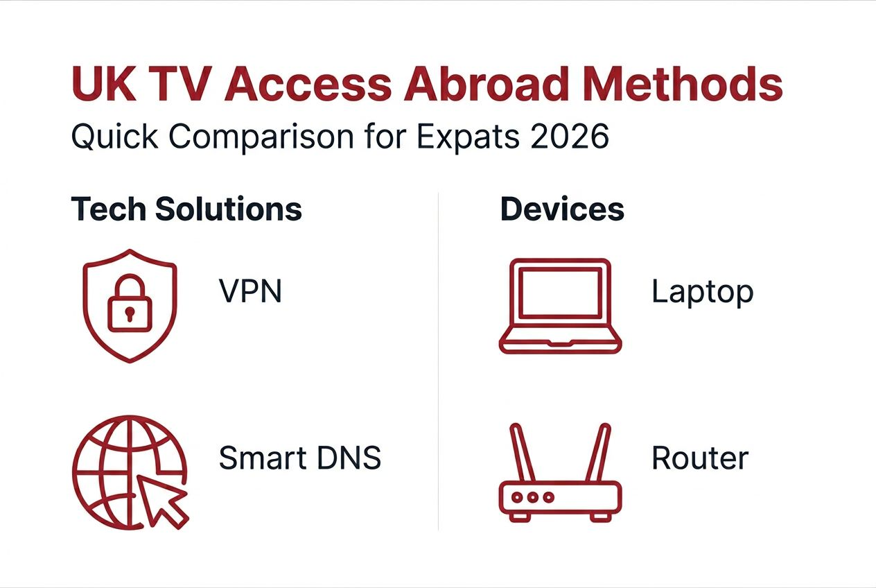Infographic comparing UK TV access methods
