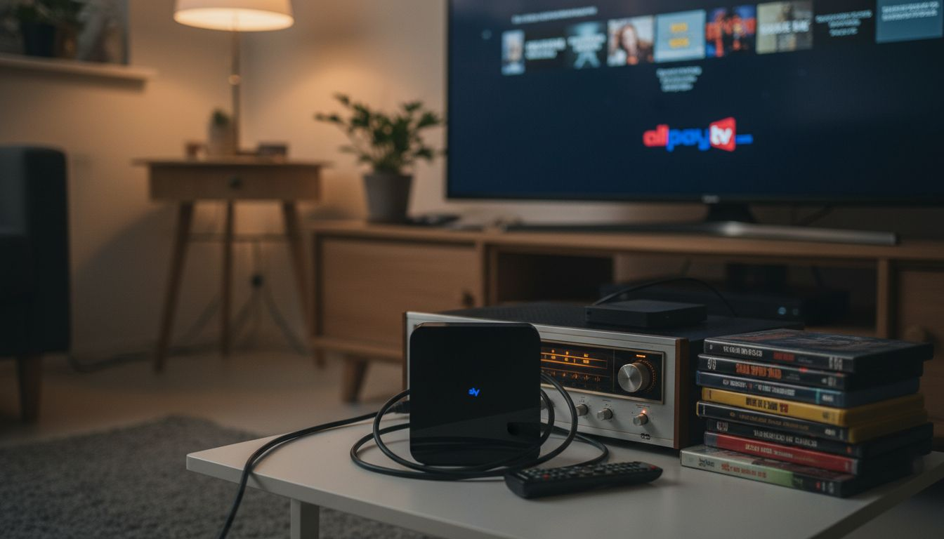 Sky Stream Puck device in home setup