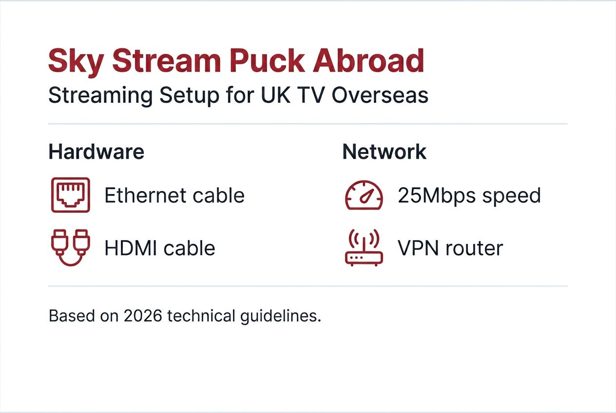 Infographic on Sky Stream streaming requirements