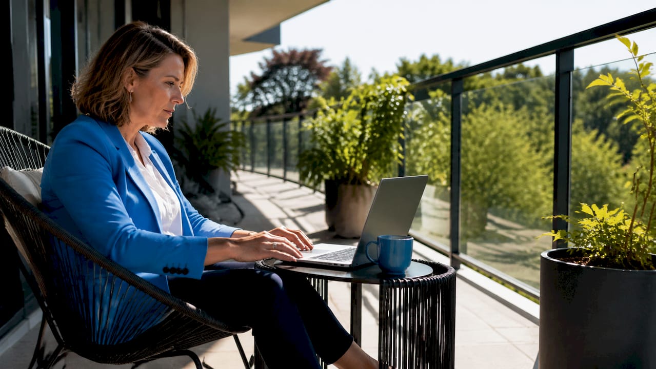Hands adjusting web performance metrics on laptop keyboard