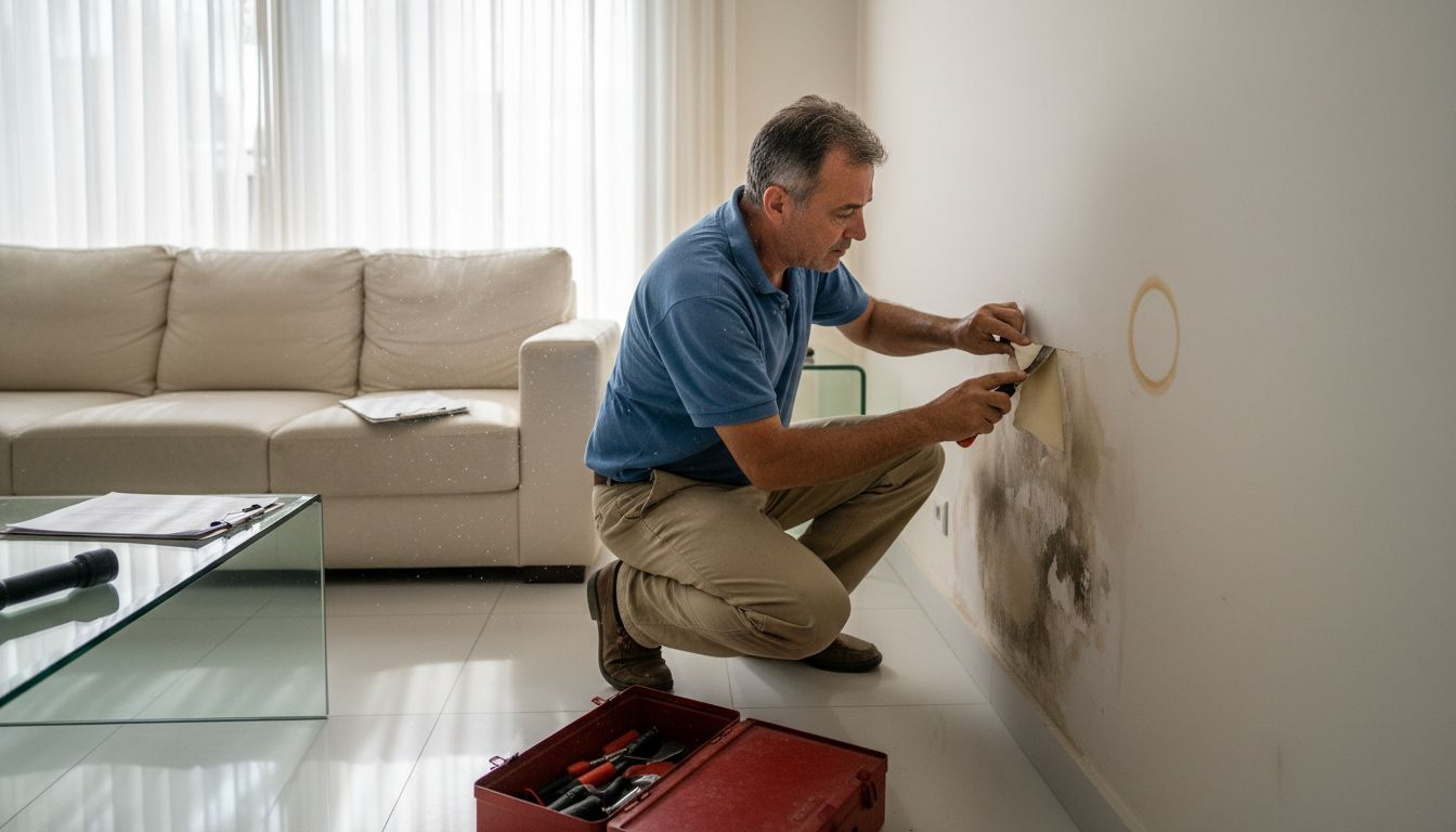 Inspector finds water damage in villa