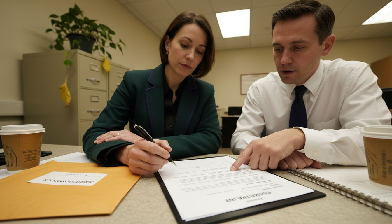 Meeting to sign judgment sale contract