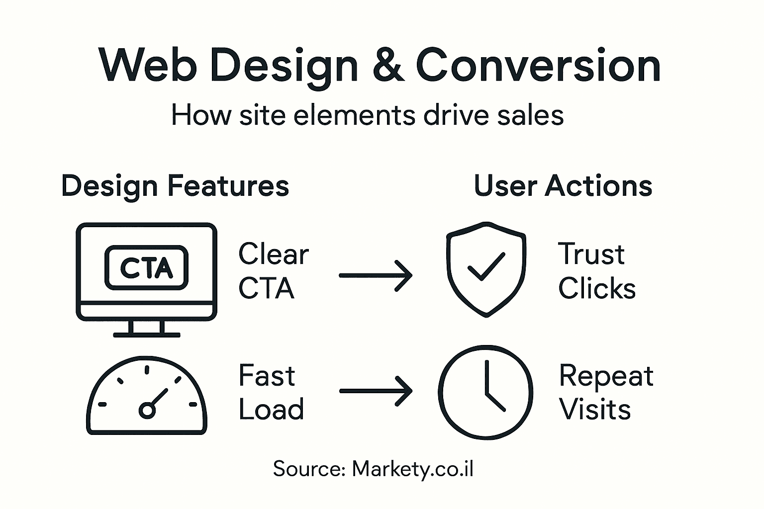 Infographic on web design conversion impact