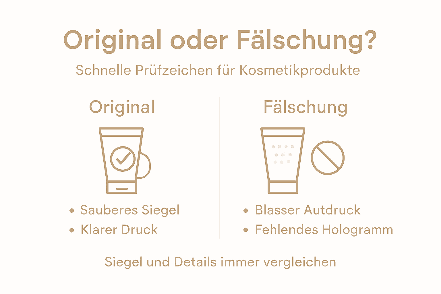 Infografik: So erkennen Sie echte und gefälschte Kosmetik – die wichtigsten Unterschiede auf einen Blick