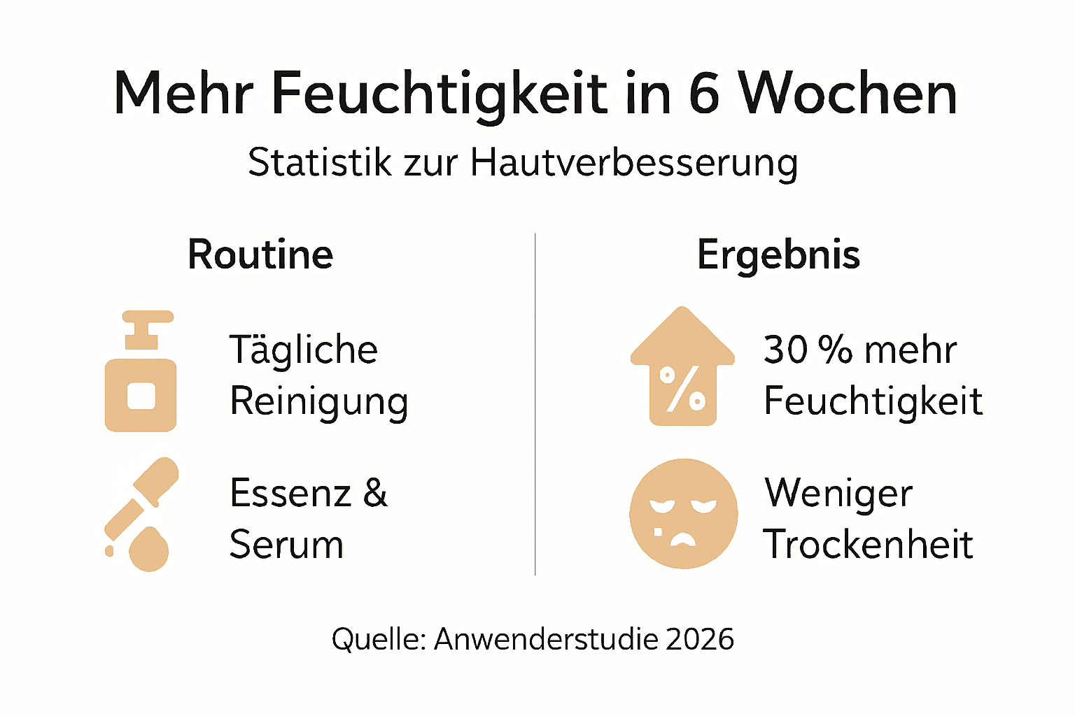 Grafik: So wirkt Feuchtigkeit in der Gesichtspflege – Schritt für Schritt erklärt