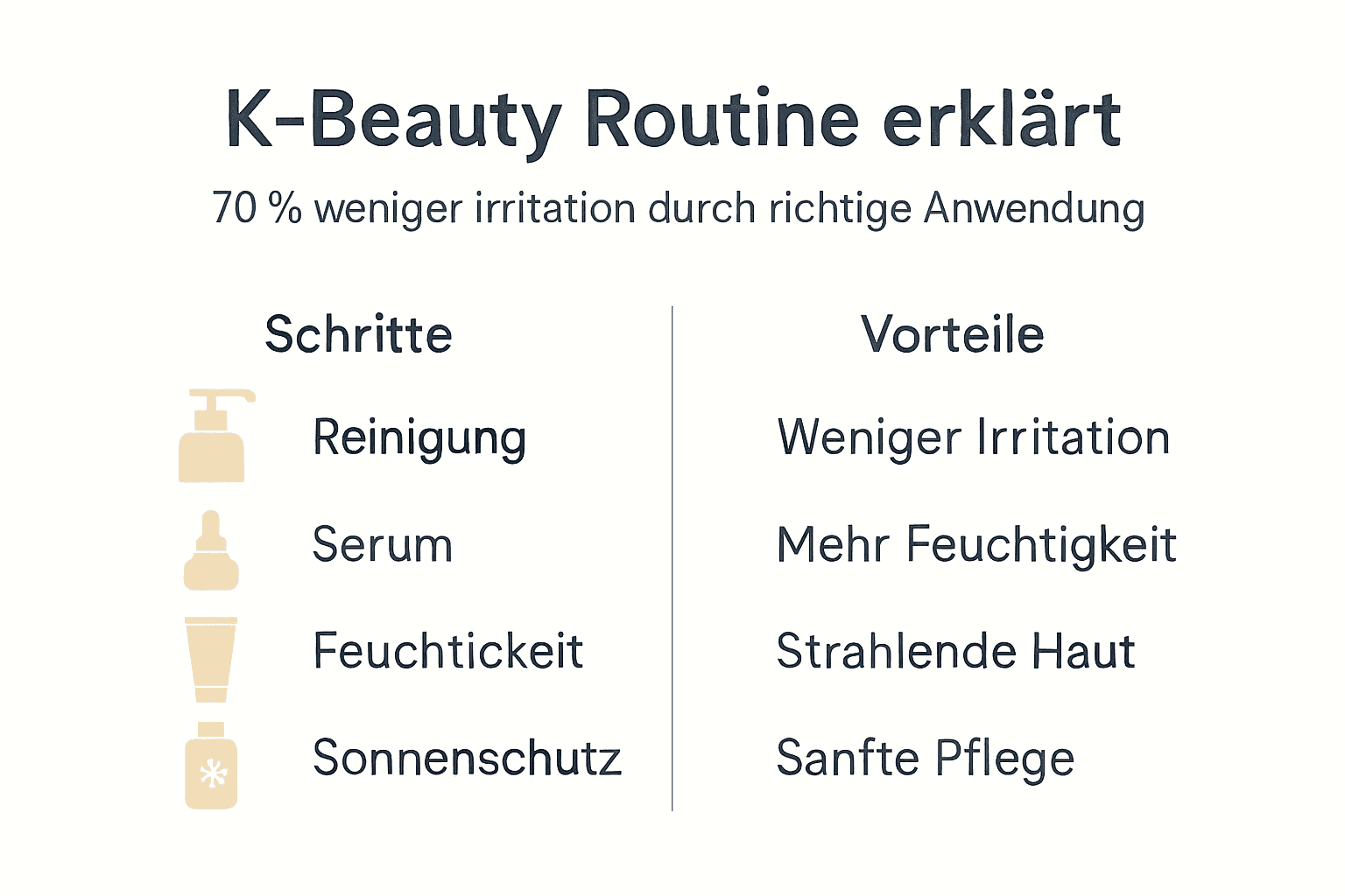Übersicht der K-Beauty-Pflegeroutine: Schritte und Vorteile auf einen Blick