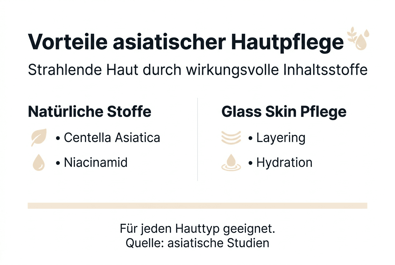 Infografik: Die wichtigsten Vorteile asiatischer Hautpflege im Überblick