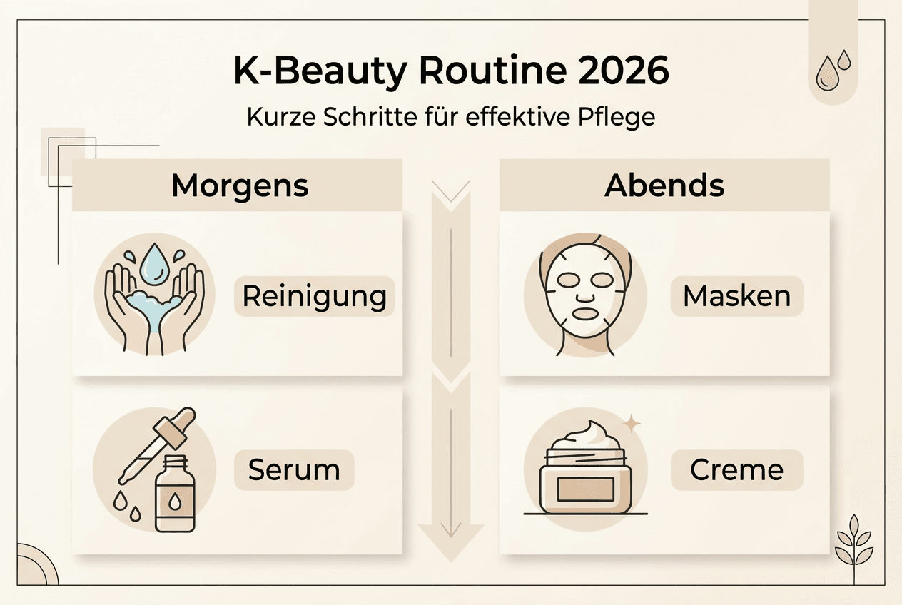 Infografik: Schritt-für-Schritt-Anleitung zur K-Beauty-Pflege
