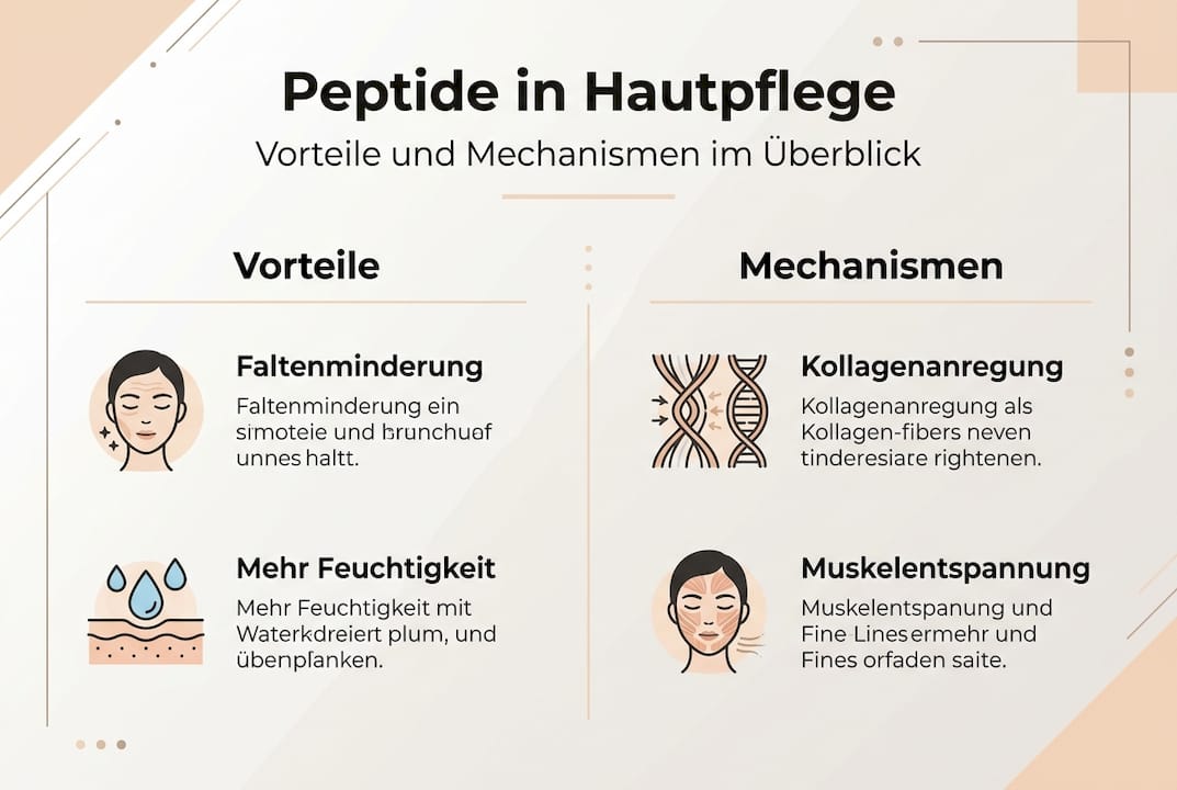 Infografica: I principali vantaggi e il meccanismo d'azione dei peptidi in sintesi