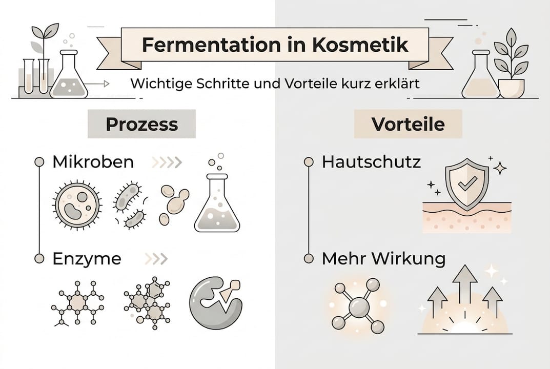 L'infografica illustra come funziona la fermentazione e i suoi benefici.