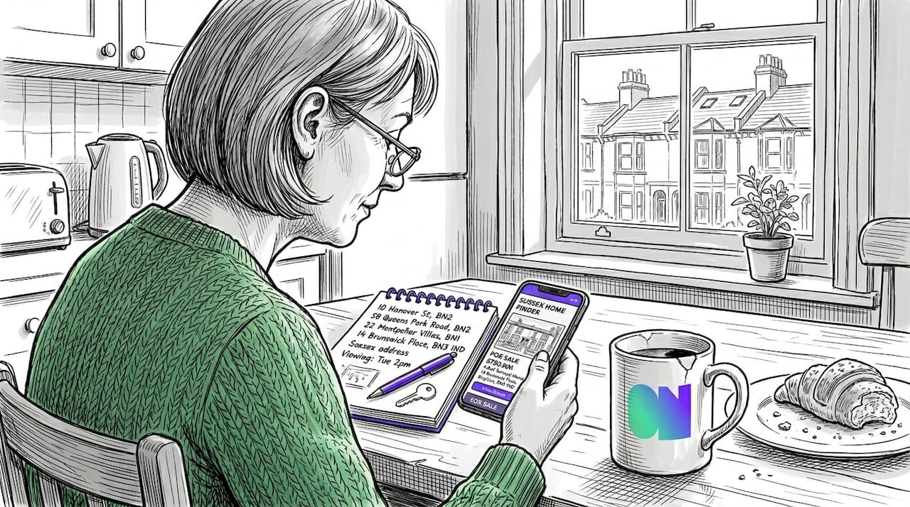 Web Design Sussex | SEO for estate agents: attract more clients in Sussex 1 Homeowner viewing estate agent site on mobile