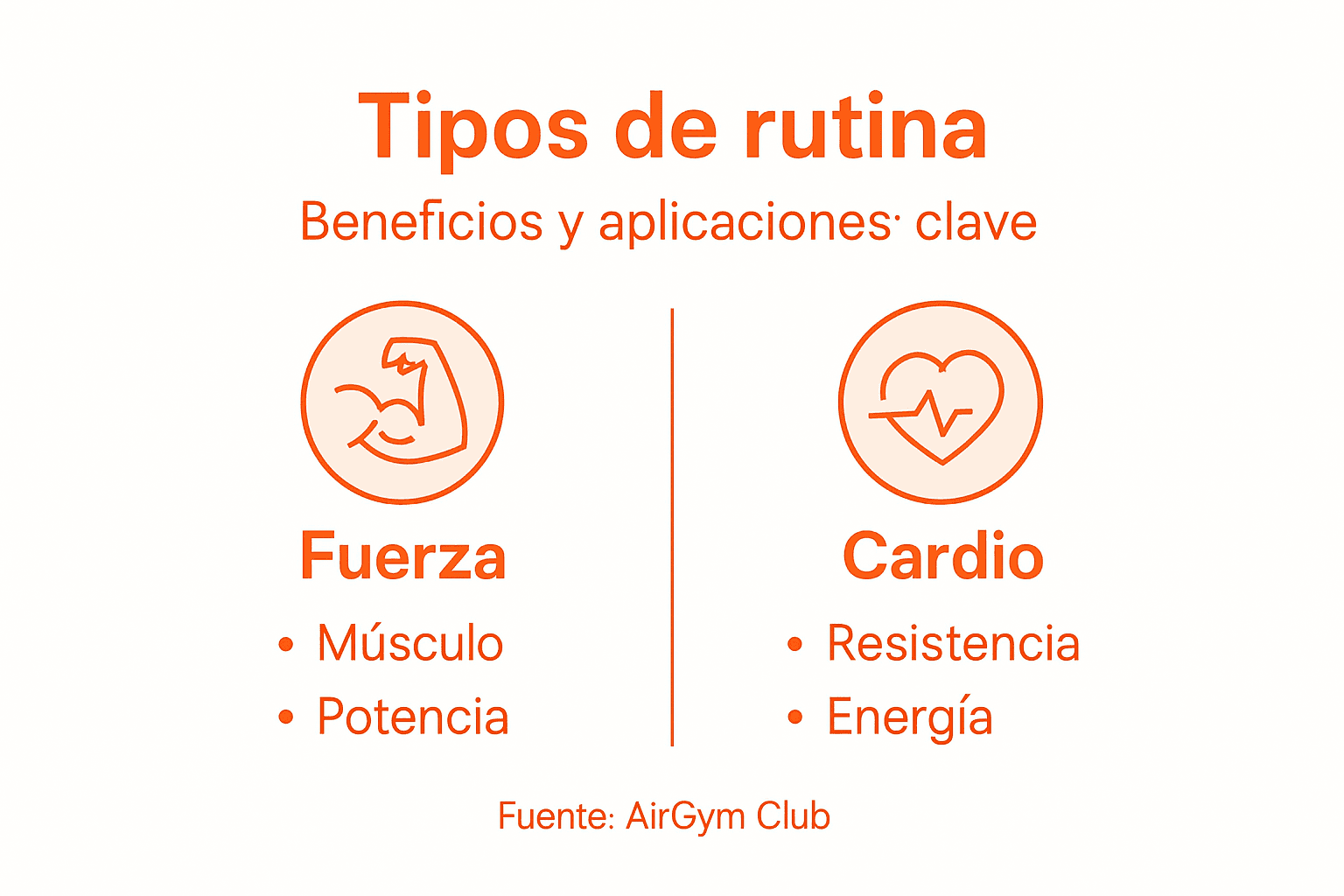 Guía visual sobre los diferentes tipos de rutinas y sus principales beneficios