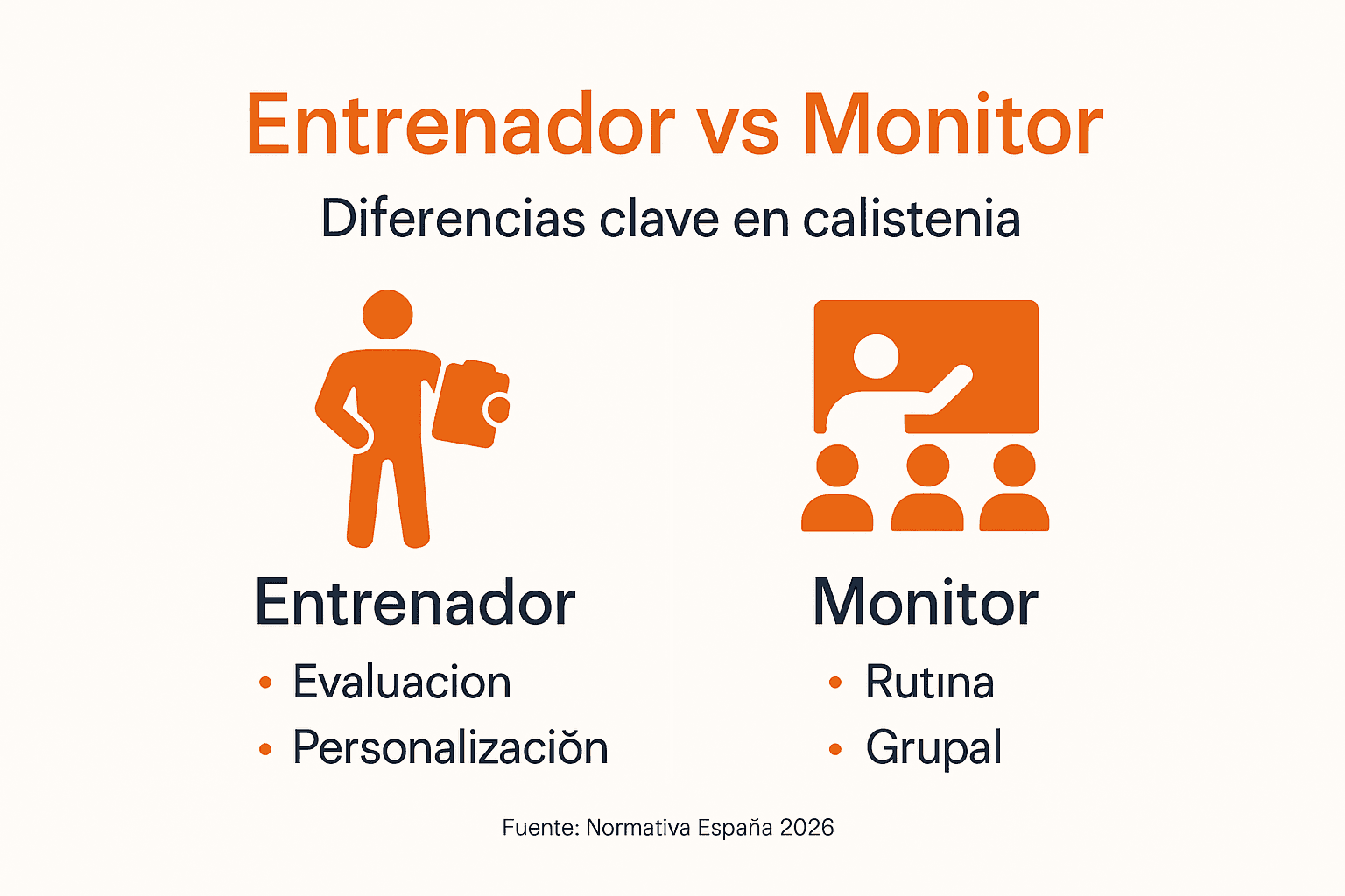 Infografía: ¿En qué se diferencia un entrenador de un monitor?